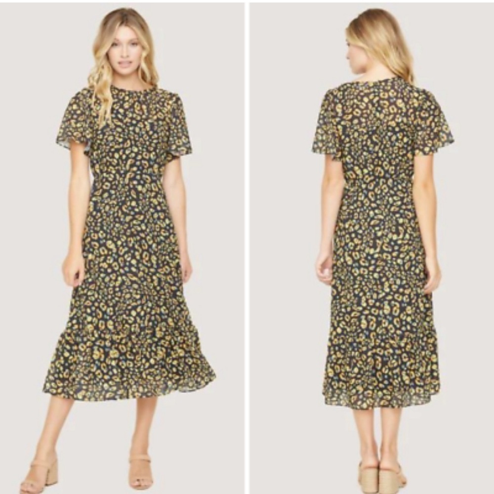 Lost + Wander Anthropologie Dance All Night Midi Dress,M